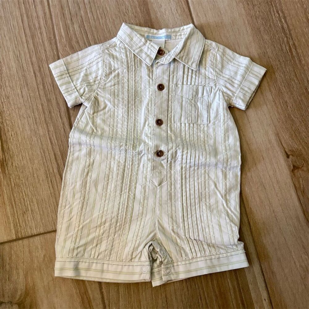 Janie and Jack Baby Boy Romper 0-3 Months Multicolor